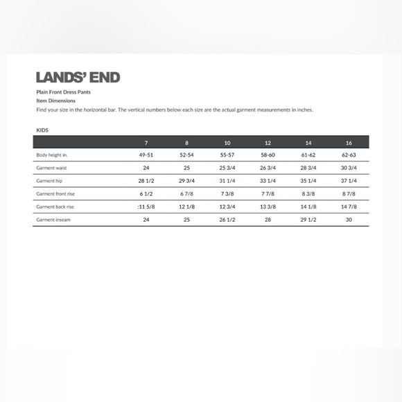 NWOT Lands End Girls Uniform Pants, Gray, Size 14 -No hem (32 Length)Brand New - Picture 8 of 8